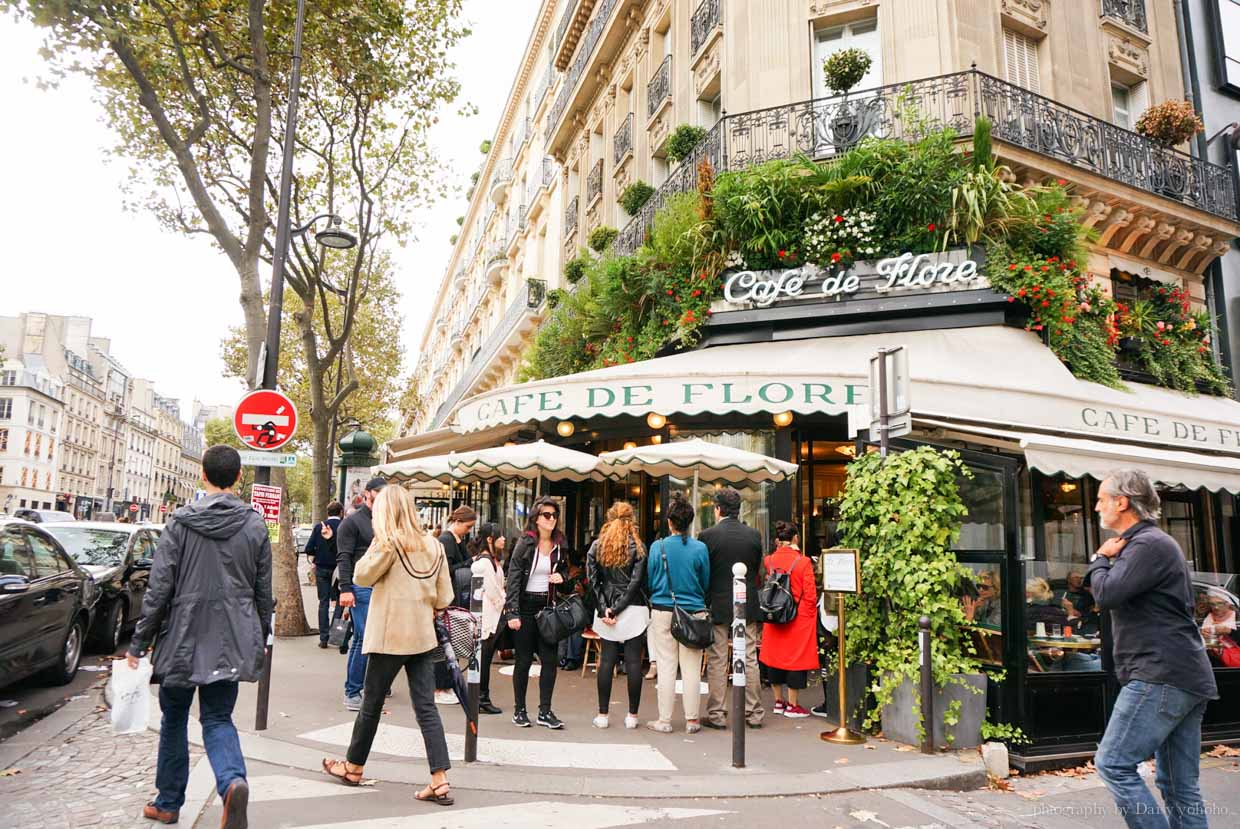 花神咖啡館, Cafe de Flore, 左岸咖啡館, 巴黎咖啡館, 巴黎美食, 巴黎下午茶