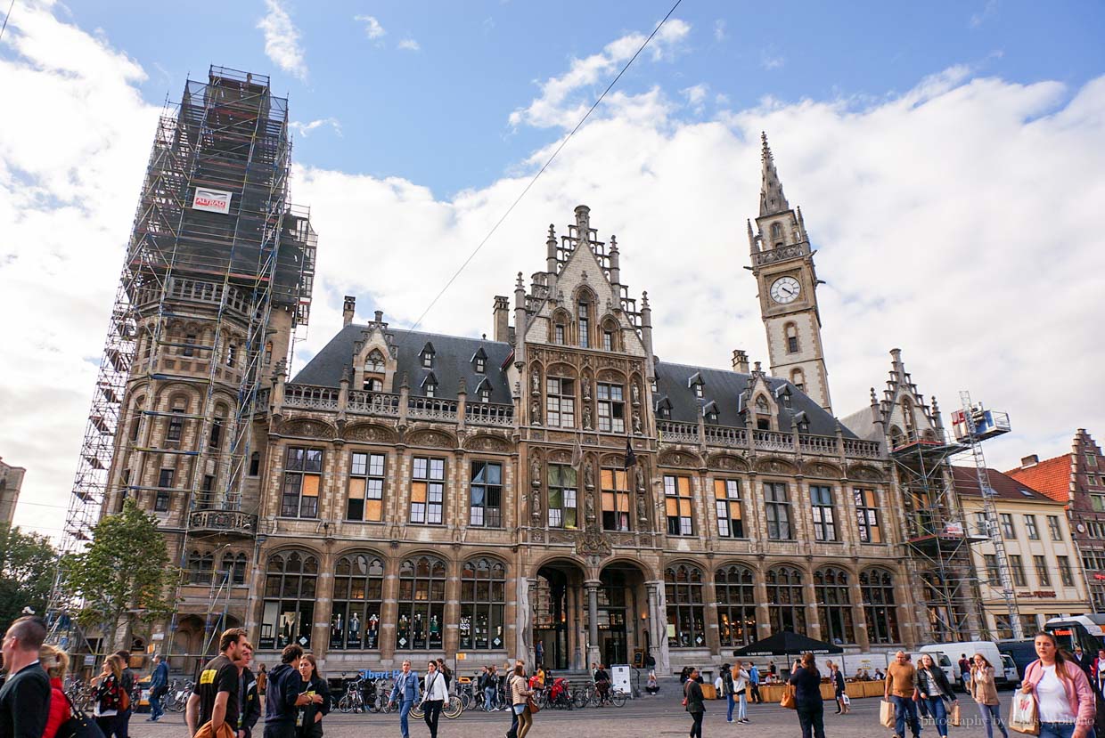 根特市政廳, Stadhuis van Gent, 哥德式建築, 比利時文藝復興, 比利時根特, 根特自由行, 根特自助旅行, 根特景點