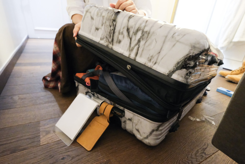 Flewflow paris 行李箱, 秤重行李箱, 大理石紋行李箱, 29吋行李箱, 白大理石行李, 里爾系列, 行李秤重