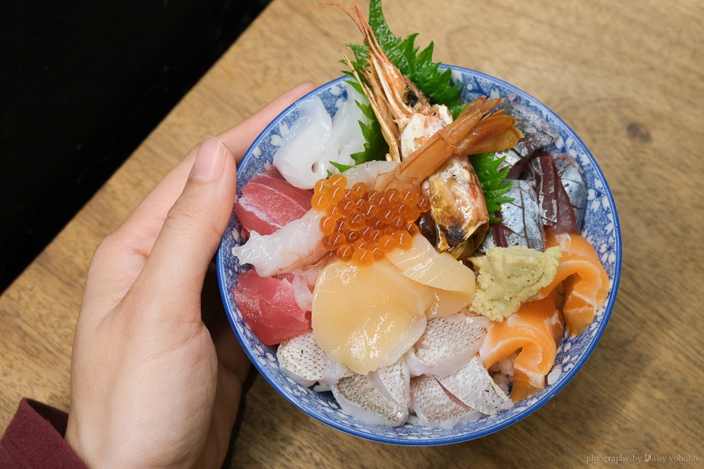 德洋日本料理 嘉義民雄生魚片丼飯，推明太子玉子燒，但動作超慢…。