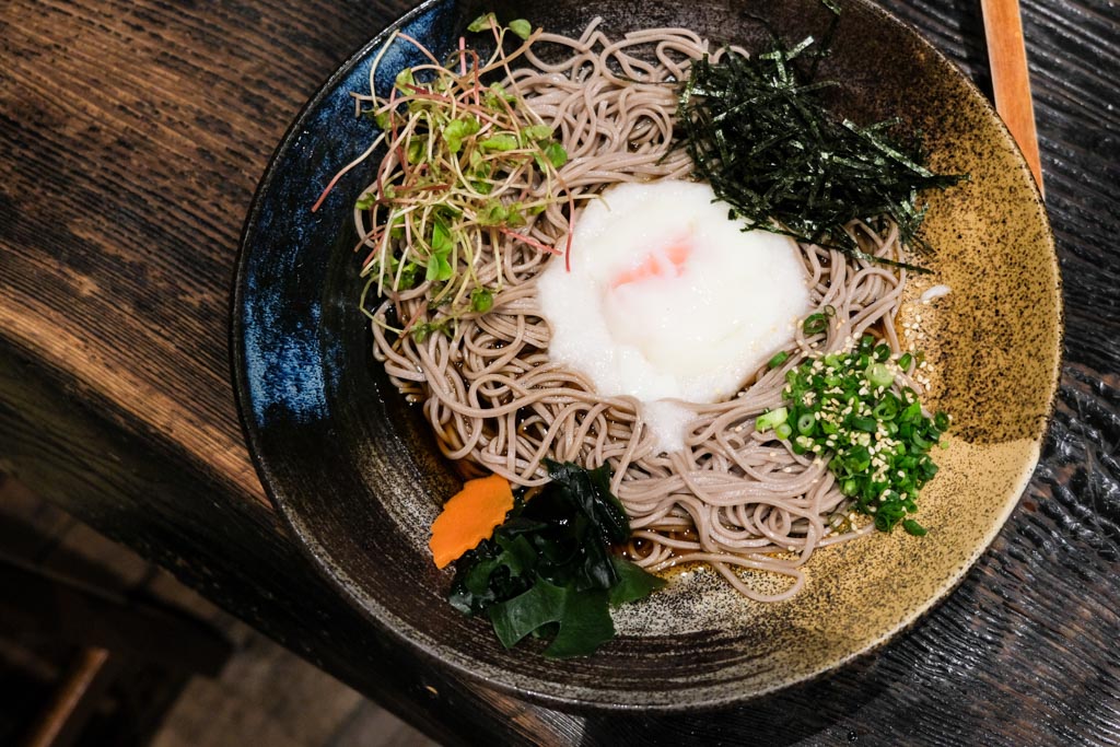 二月半そば蕎麦麺，冷、沾、湯三種吃法的日式蕎麥麵，台北中山站美食推薦！